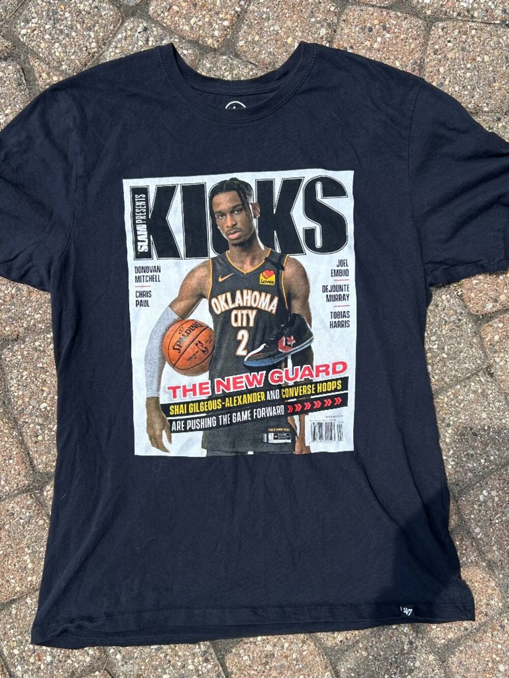 Shai Gilgeous-Alexander OKC Thunder SLAM KICKS Cover T-Shirt '47 Brand Sz L
